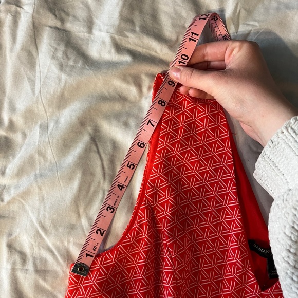 Banana Republic Sleeveless Red Patterned Mini Dress, Size 6 NWT - Picture 16 of 16